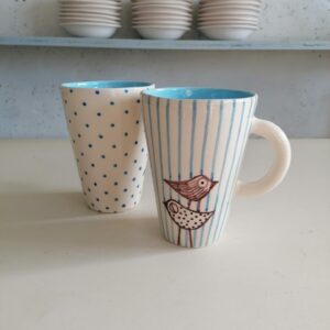MUG CELESTE h14cm set 2 pezzi