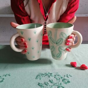 MUG VERDE h14cm set 2 pezzi