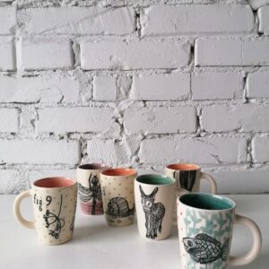 TAZZINE DA CAFFÈ MIX DECORO set 6 pezzi