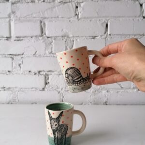 TAZZINE DA CAFFÈ MIX DECORO set 2 pezzi