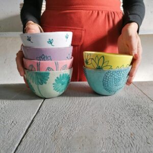 COPPETTA CEREALI MIX COLORE h7cm set 6 pezzi