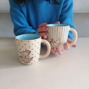 LIGHT BLUE TEA CUP h10cm set of 2