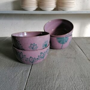 LILAC BOWL h8cm set of 4