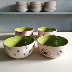 ACID GREEN BOWL h8cm set of 4