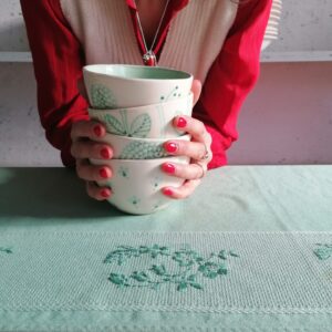 GREEN CEREAL CUP h7cm set of 4